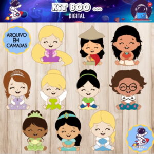 Arquivo Topo De Bolo - Princesas Disney Cute 2