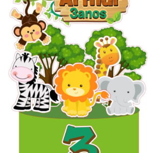 ARQUIVO TOPO DE BOLO SAFARI