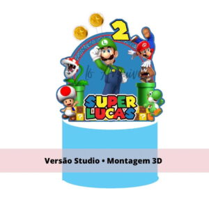 Arquivo Topo de Bolo Shaker Super Mário