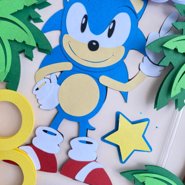 Arquivo Topo de Bolo Sonic 3d - Imagem 2
