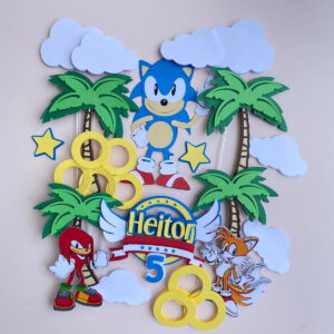 Arquivo Topo de Bolo Sonic 3d