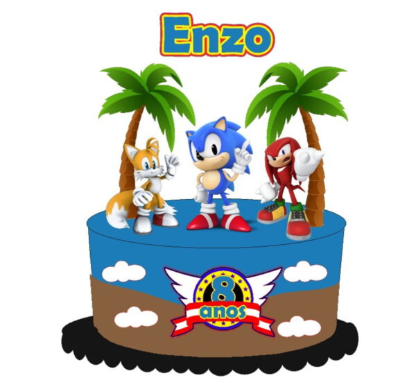 Arquivo Topo de Bolo Sonic - Image 2