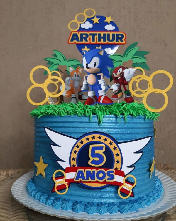 Arquivo Topo de Bolo Sonic