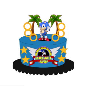 Arquivo Topo de Bolo Sonic