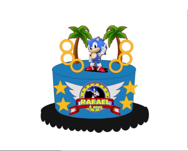 Arquivo Topo de Bolo Sonic