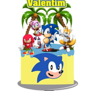 Arquivo topo de bolo Sonic