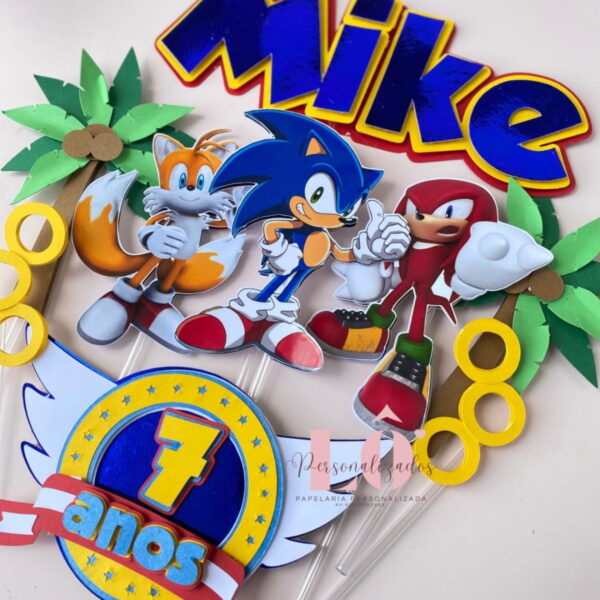 Arquivo Topo de Bolo Sonic - Imagem 2