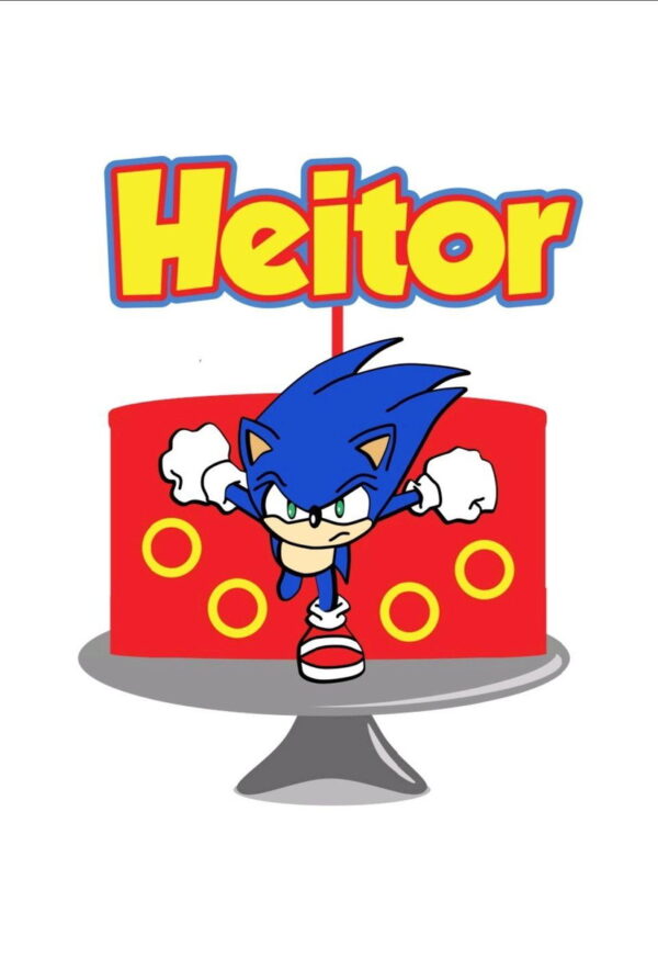 Arquivo topo de bolo sonic camadas