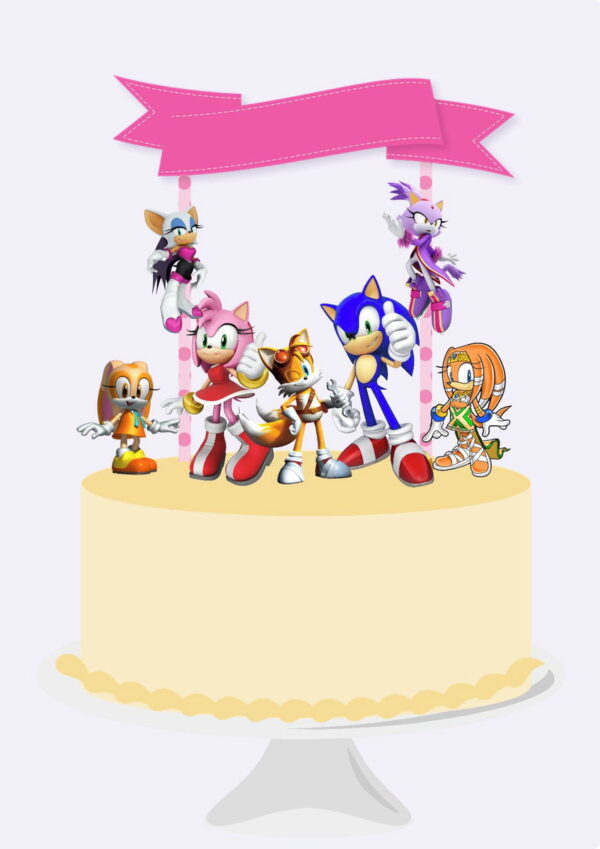 Arquivo Topo de Bolo - Sonic Menina