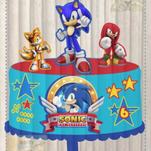 Arquivo TOPO de bolo Sonic Ref: 366