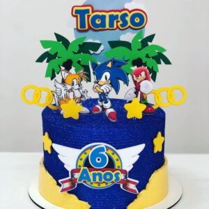 Arquivo Topo de Bolo Sonic