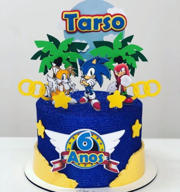 Arquivo Topo de Bolo Sonic