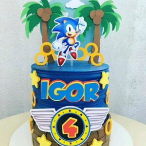 Arquivo Topo de Bolo Sonic