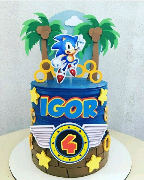 Arquivo Topo de Bolo Sonic