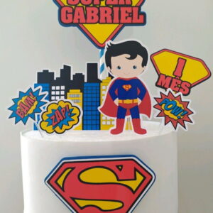 Arquivo topo de bolo Super homem