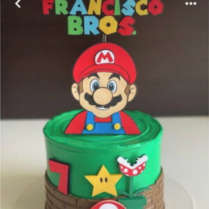 Arquivo Topo de Bolo Super Mario + 4 Arquivos a Sua Escolha