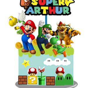 Arquivo topo de bolo Super Mario
