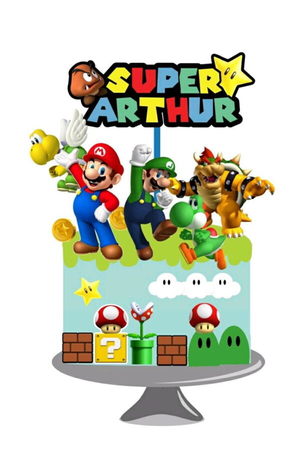 Arquivo topo de bolo Super Mario