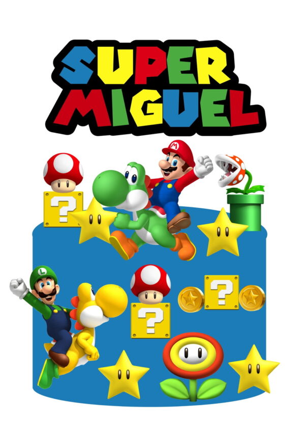 ARQUIVO TOPO DE BOLO SUPER MARIO BROS