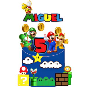 Arquivo de Corte - Topo de Bolo Super Mario