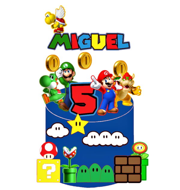 Arquivo de Corte - Topo de Bolo Super Mario