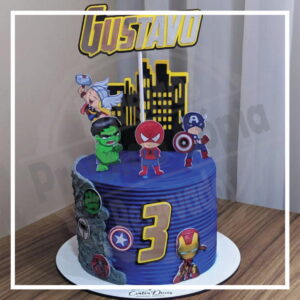 Arquivo Topo de Bolo Vingadores Baby (Cute)