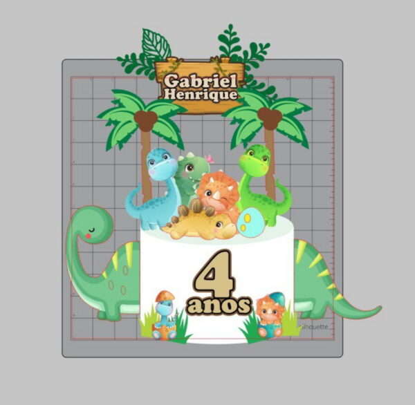 Arquivo Topo Dinossauro/+20kits Cod:17