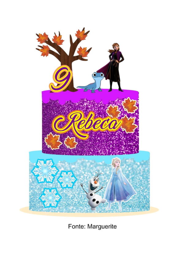 Arquivo topo de bolo frozen 2