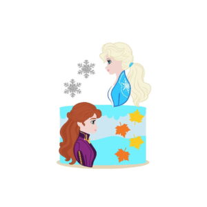 Arquivo Topo Frozen Ana e Elsa Meio Corpo