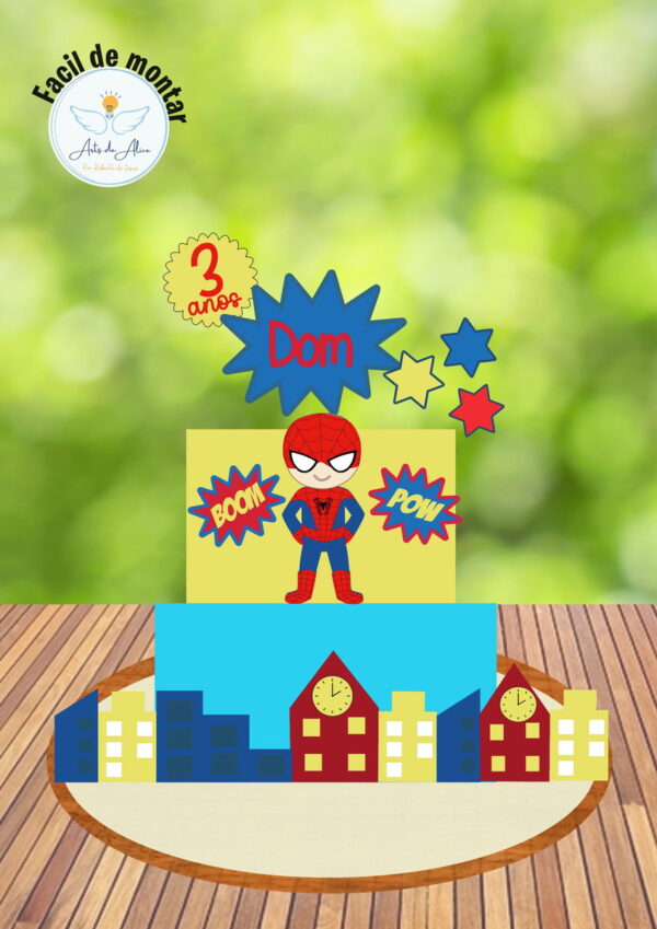 arquivo topo homem aranha baby em camadas