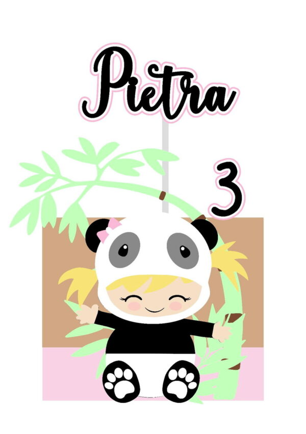 arquivo topo menina panda cute em camadas