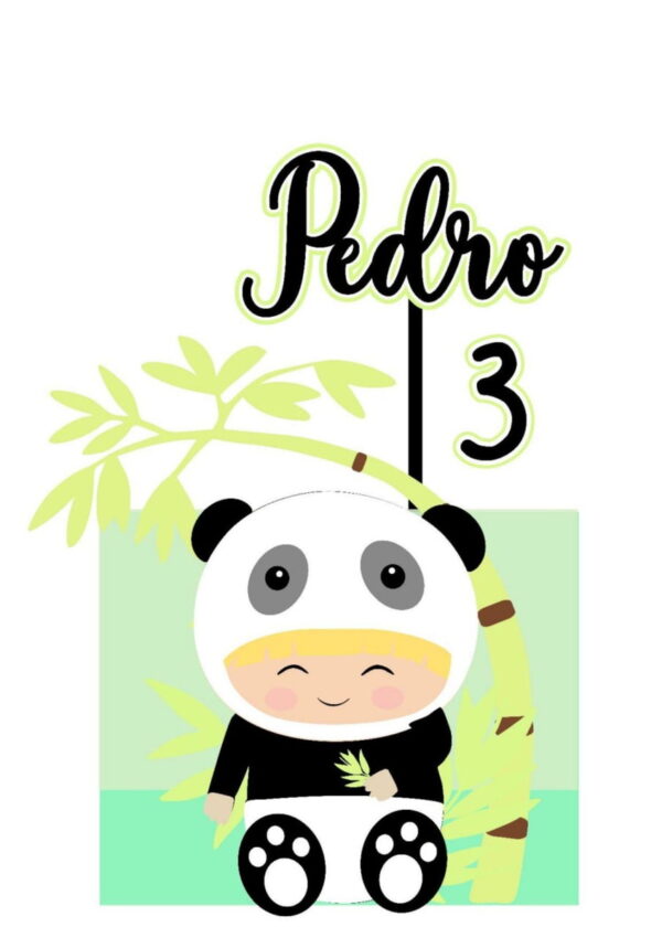 Arquivo Topo Menino Panda Cute Em Camadas
