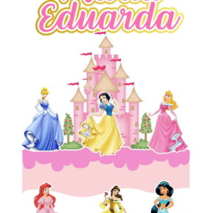 Arquivo Topo de Bolo Princesas Simples