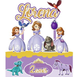 Arquivo topo de bolo princesinha Sofia