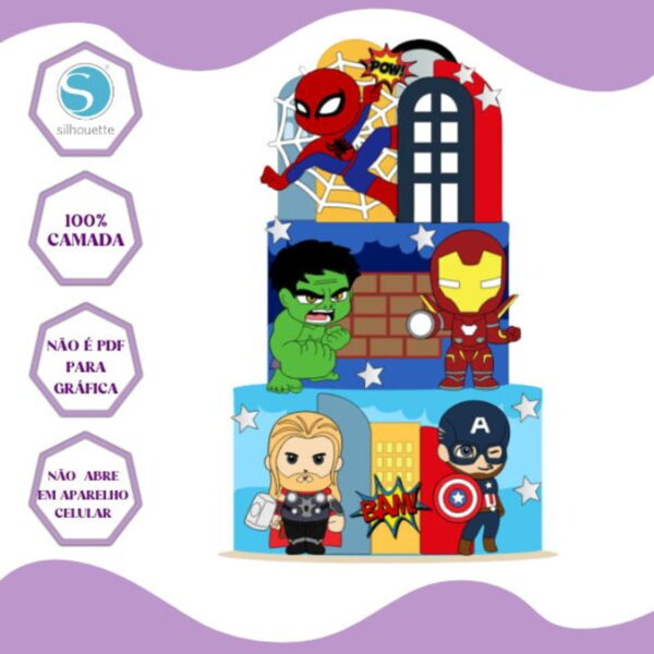 Arquivo Topo Vingadores Cute Novo