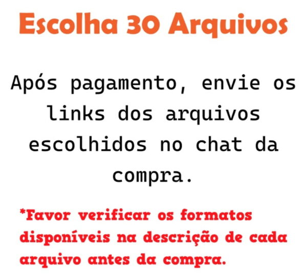 Arquivos de Corte a Sua Escolha. Verifique os Formatos
