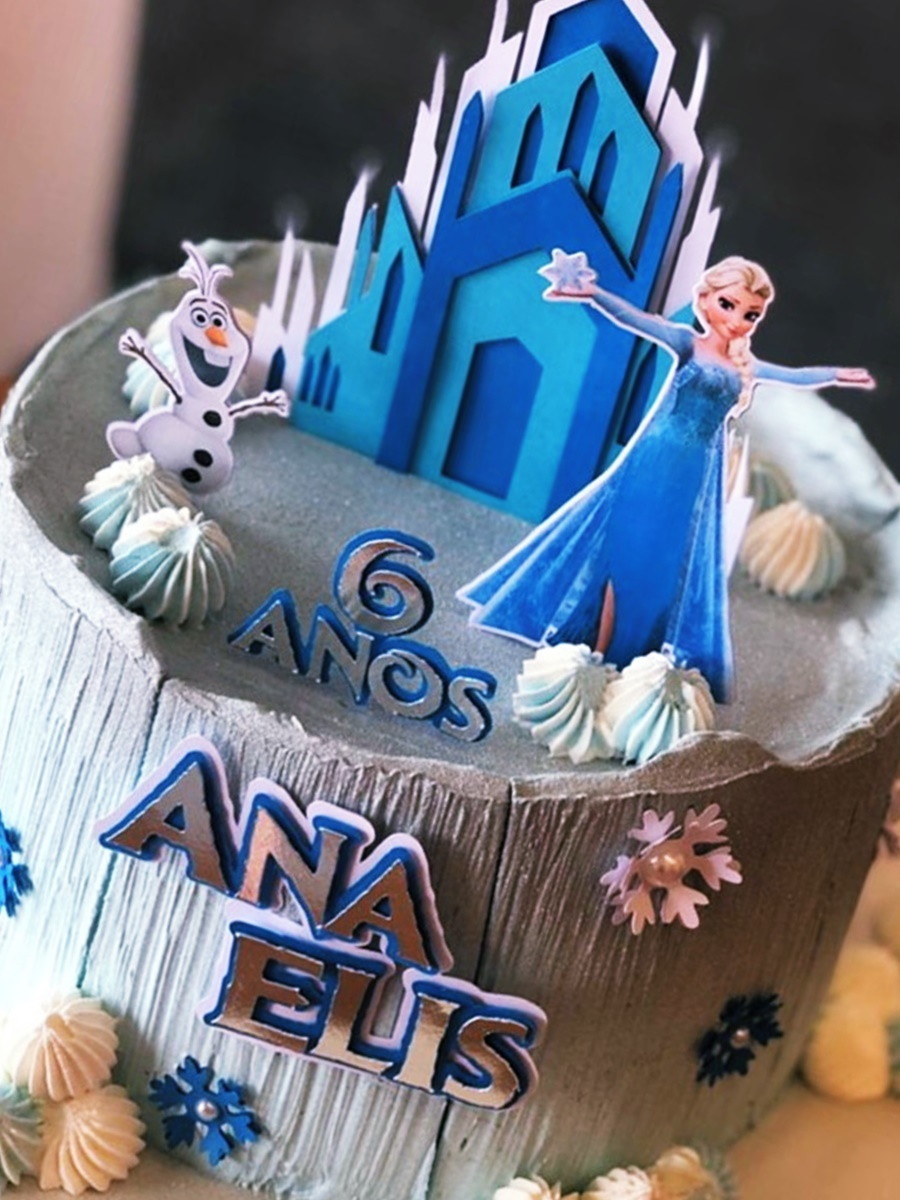Arquivos de Corte Topo de Bolo Castelo Frozen - Imagem 3
