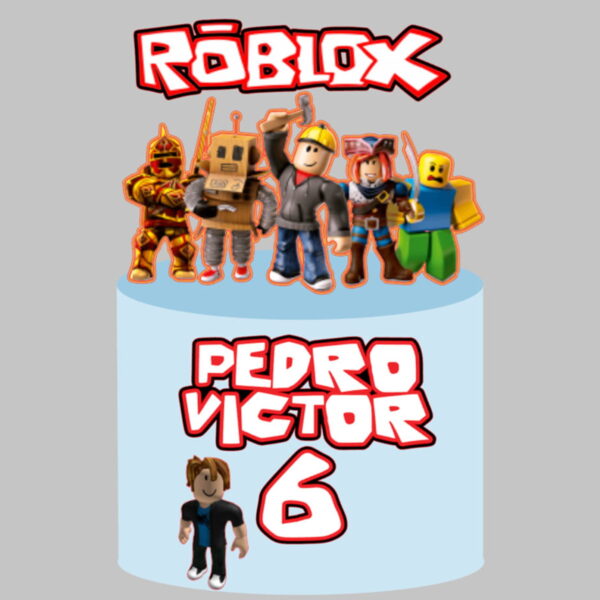 Arquivos de Corte/topo de Bolo - 4 Topos Roblox - Imagem 4