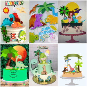 Arquivos de Corte Topo de Bolo Dinossauro
