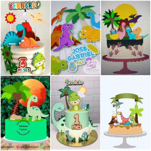 Arquivos de Corte Topo de Bolo Dinossauro