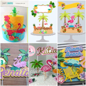 ARQUIVOS DE CORTE TOPO DE BOLO flamingo