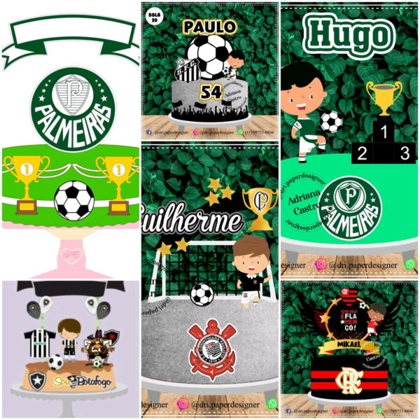ARQUIVOS DE CORTE TOPO DE BOLO futebol times - Imagem 4