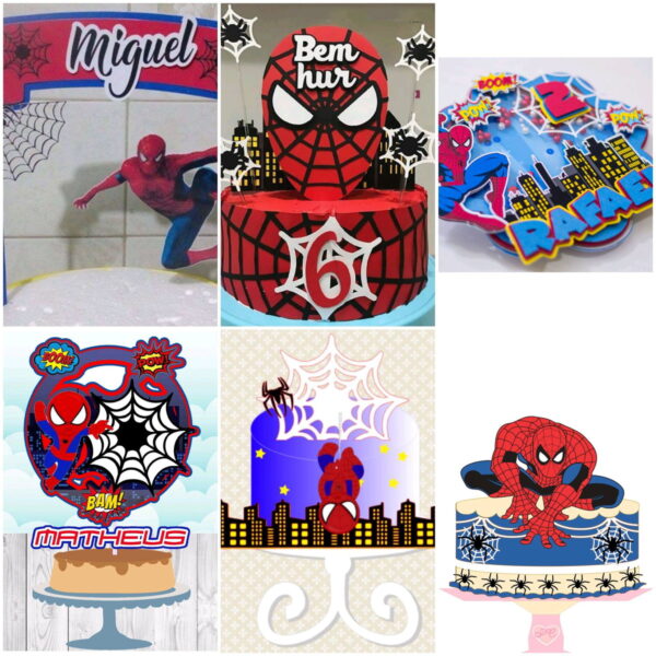 ARQUIVOS DE CORTE TOPO DE BOLO Homem aranha