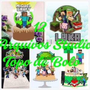 Arquivos de Corte Topo de Bolo - Minecraft
