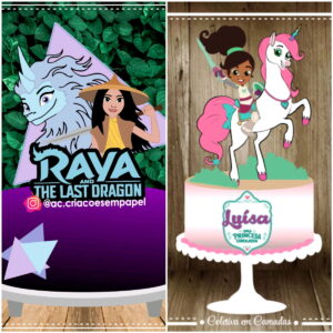 ARQUIVOS DE CORTE TOPO DE BOLO princesa raya e