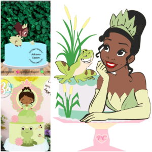 ARQUIVOS DE CORTE TOPO DE BOLO princesa tiana