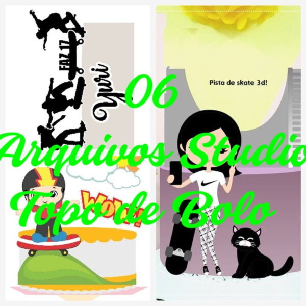 Arquivos de Corte Topo de Bolo - Skate