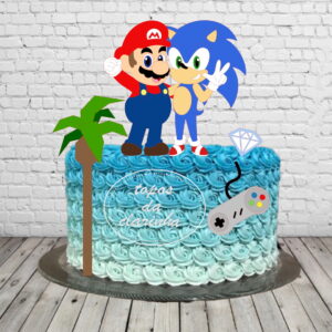 Arquivos de Corte Topo de Bolo Sonic e Mario Bros