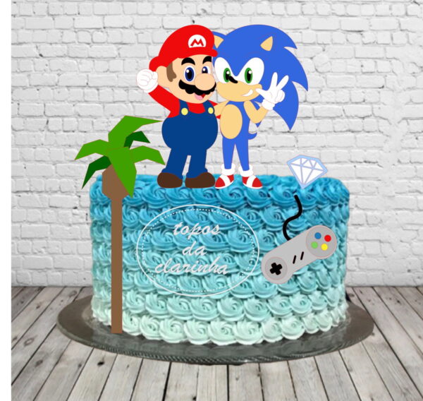 Arquivos de Corte Topo de Bolo Sonic e Mario Bros