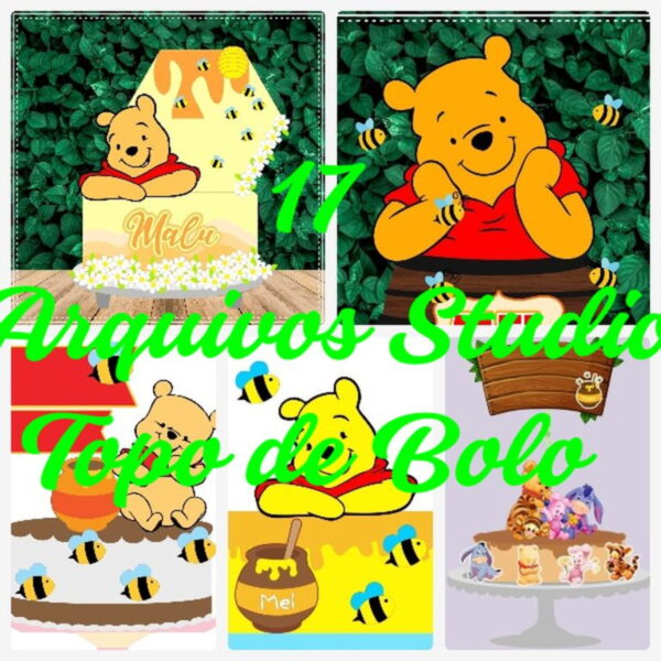 ARQUIVOS DE CORTE TOPO DE BOLO - URSINHO POOH - Image 2